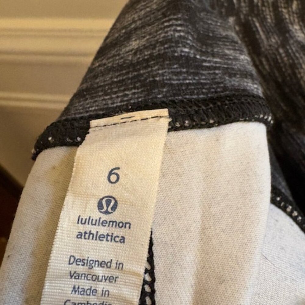 lululemon athletica Wunder Under Leggings Black/White, Size 6 - Picture 5 of 5